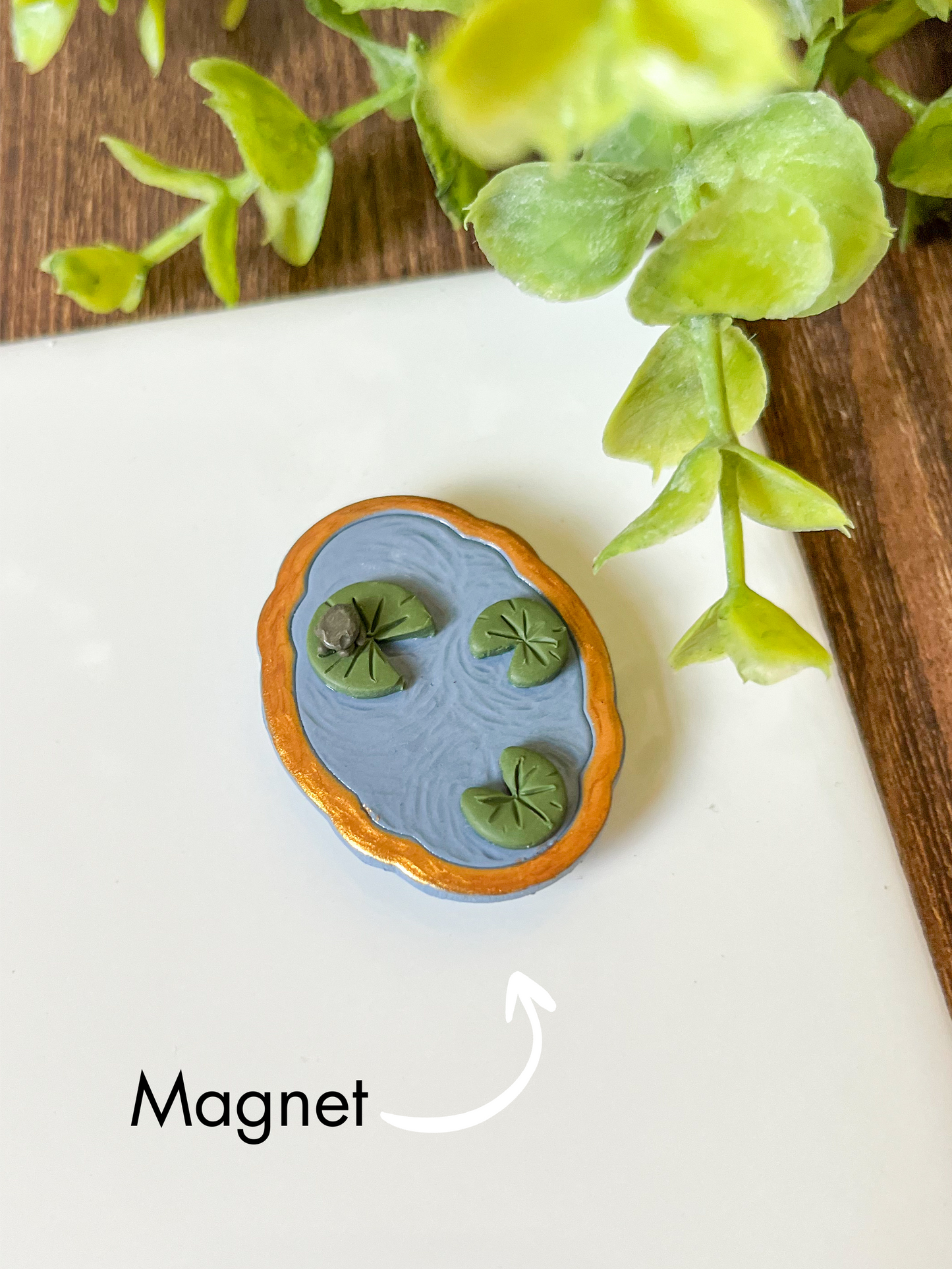 Lily pad & frog magnet