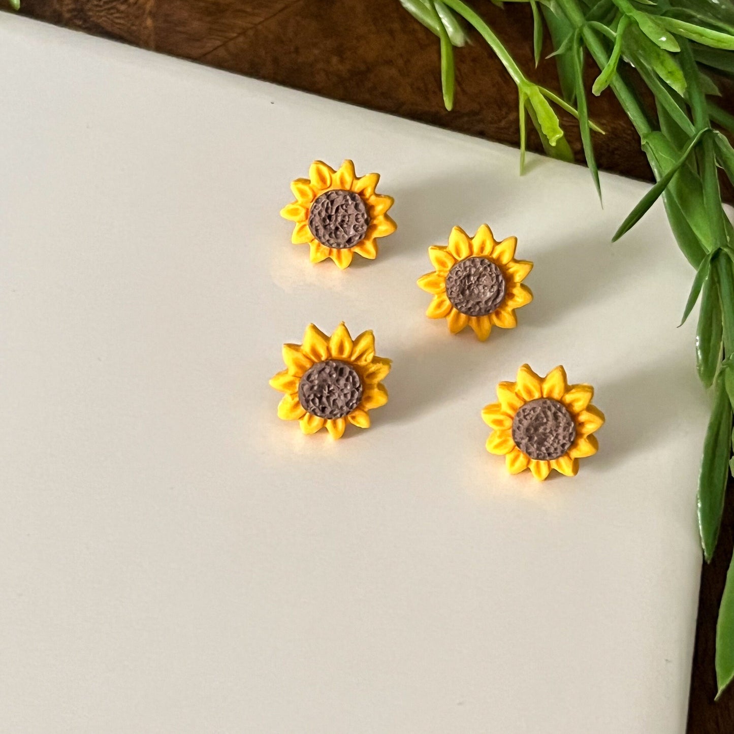 Sunflower stud earrings | sterling silver