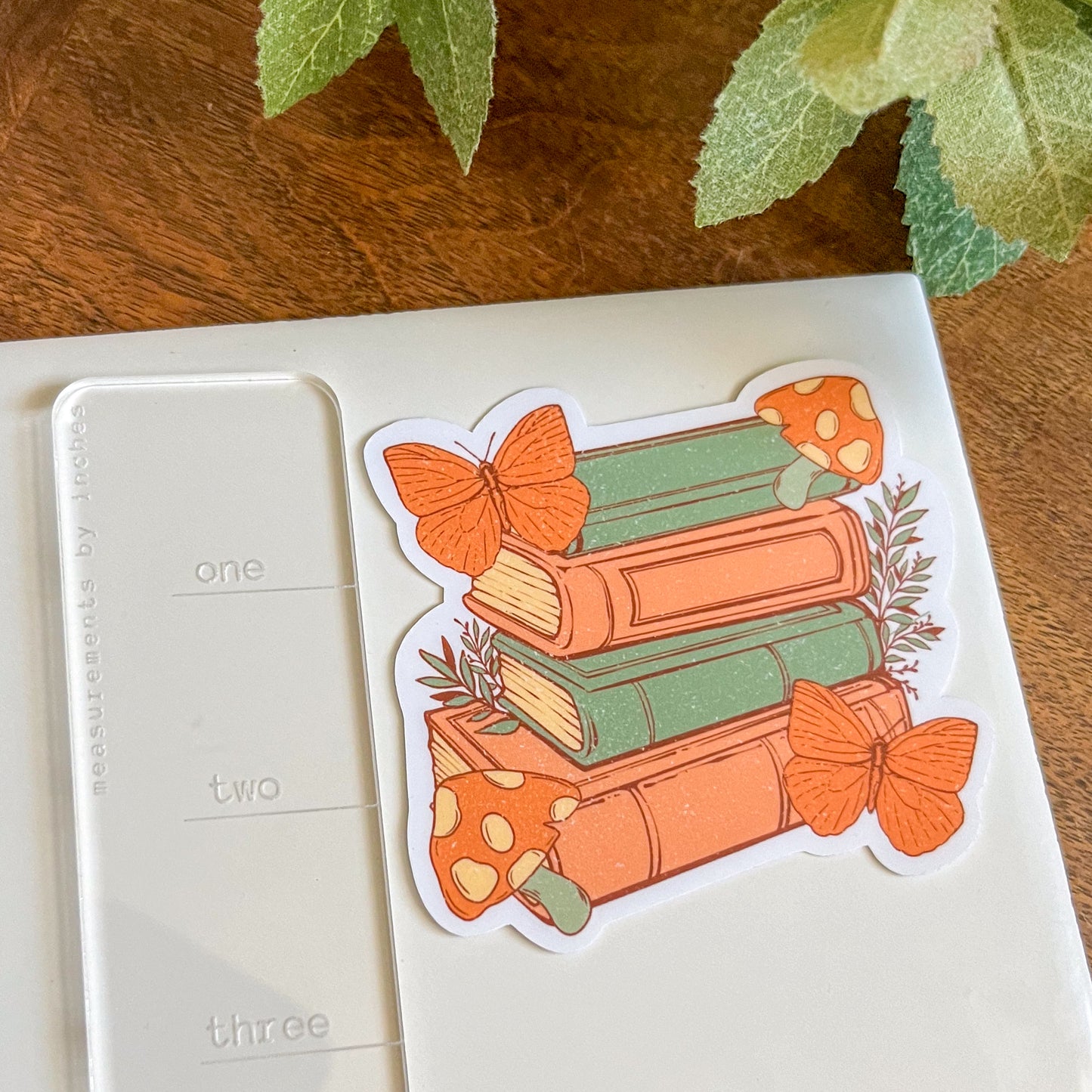 Bookish with butterflies sticker