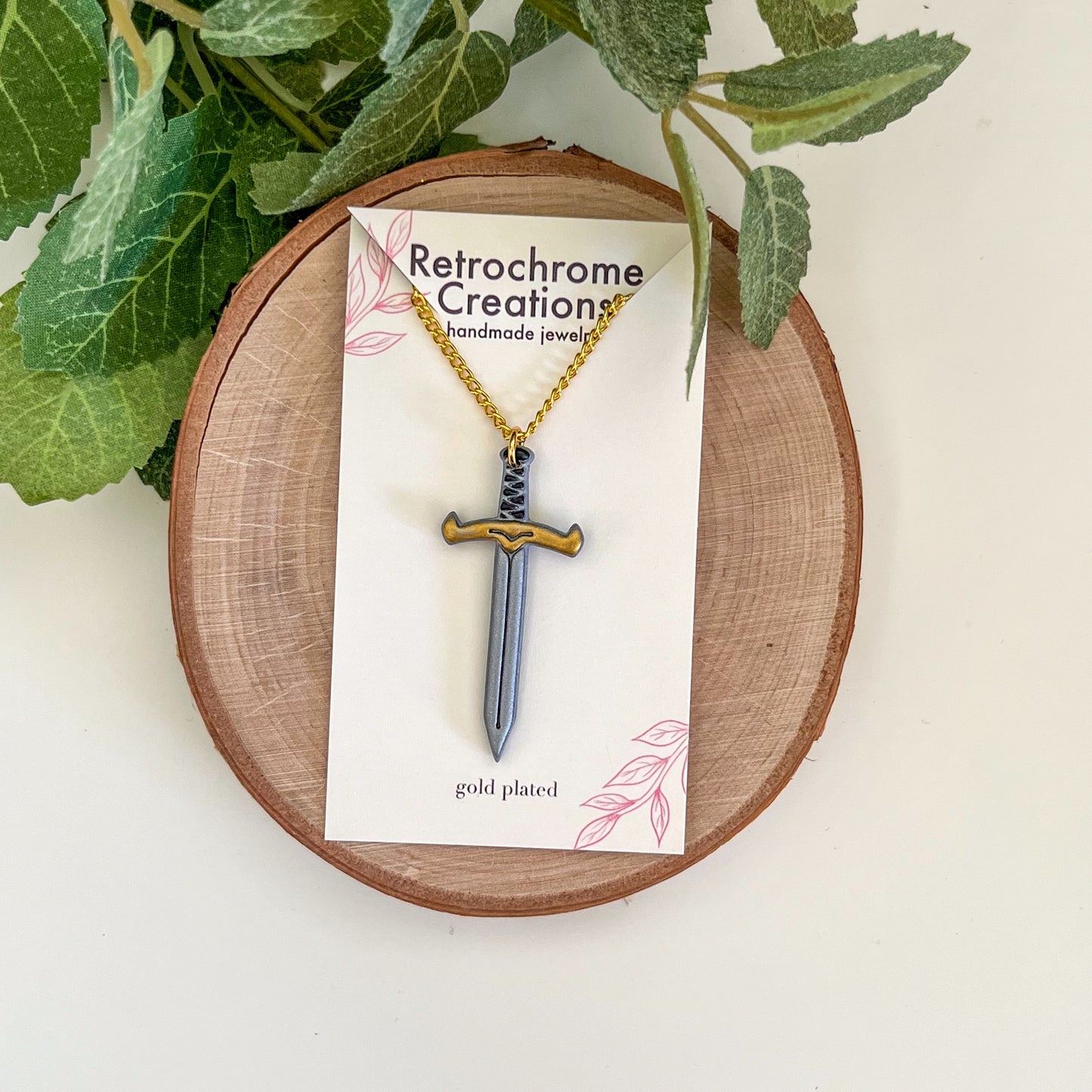 Silver sword necklace | 18" chain