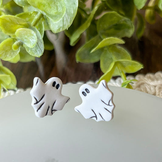 ghost studs | sterling silver