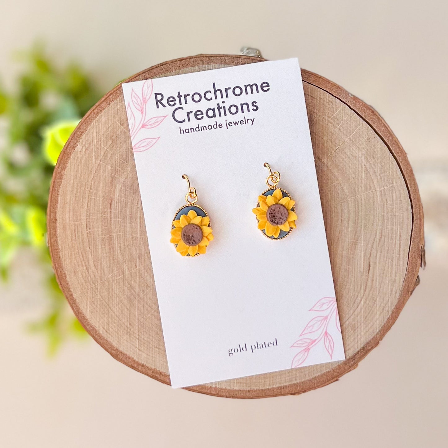 Dainty Sunflower set (earrings and/or necklace) | multiple metals