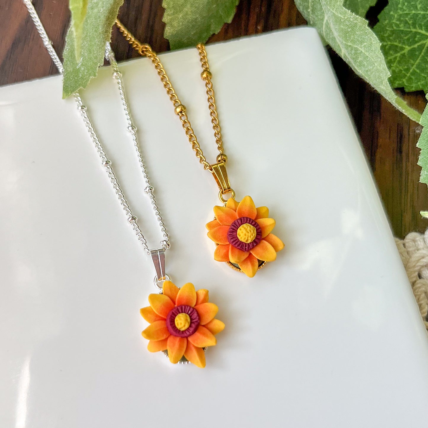 Blanket flower set (earrings and/or necklace) | multiple metals