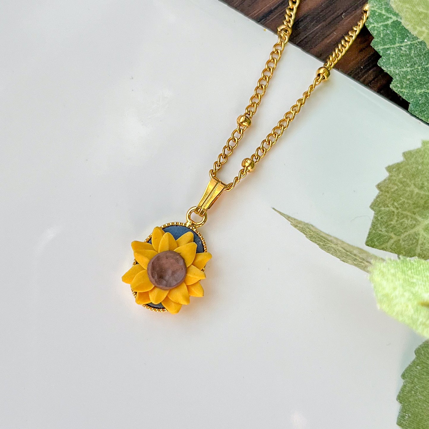 Dainty Sunflower set (earrings and/or necklace) | multiple metals