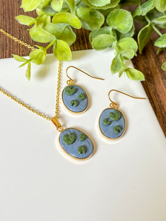 small lily pad earrings | full set (multiple metal options)