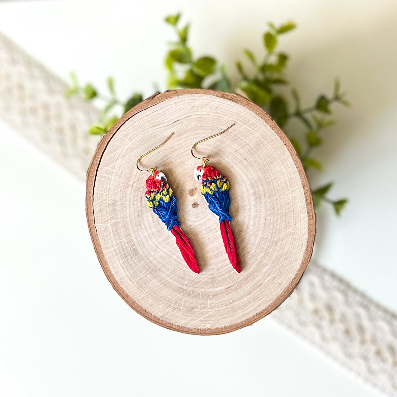 Macaw Earrings | 18k gold plated