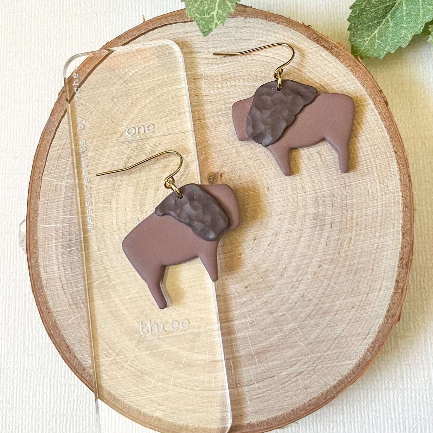 Bison Earrings | 18k gold plated