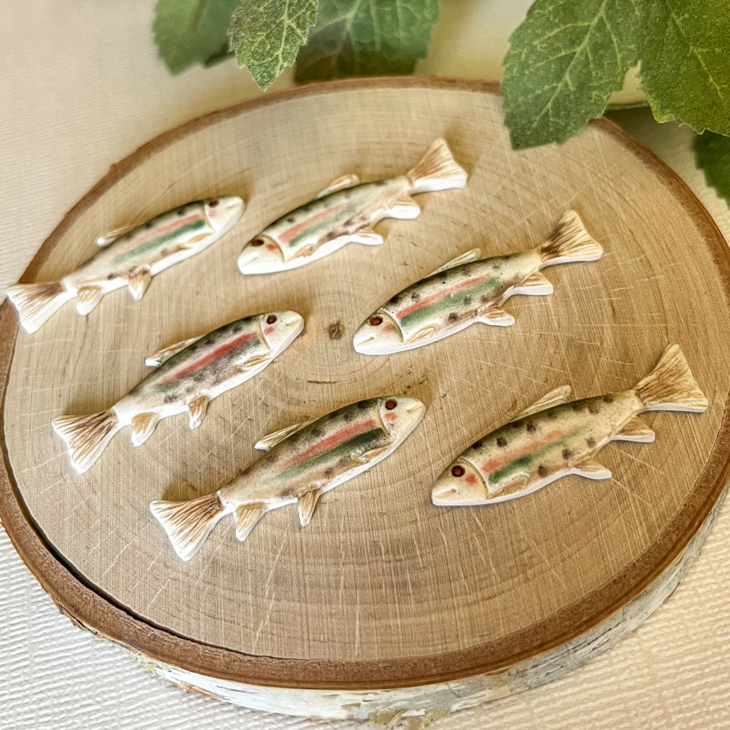 Rainbow trout earrings | sterling silver