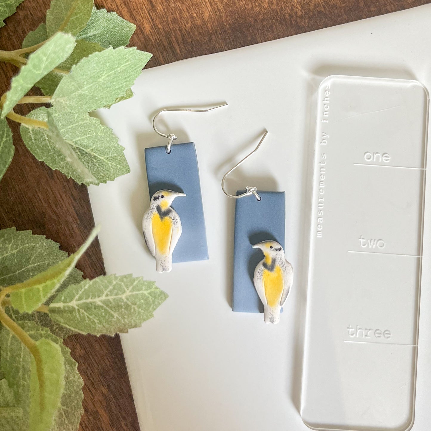 Western Meadowlark Earrings | Sterling silver