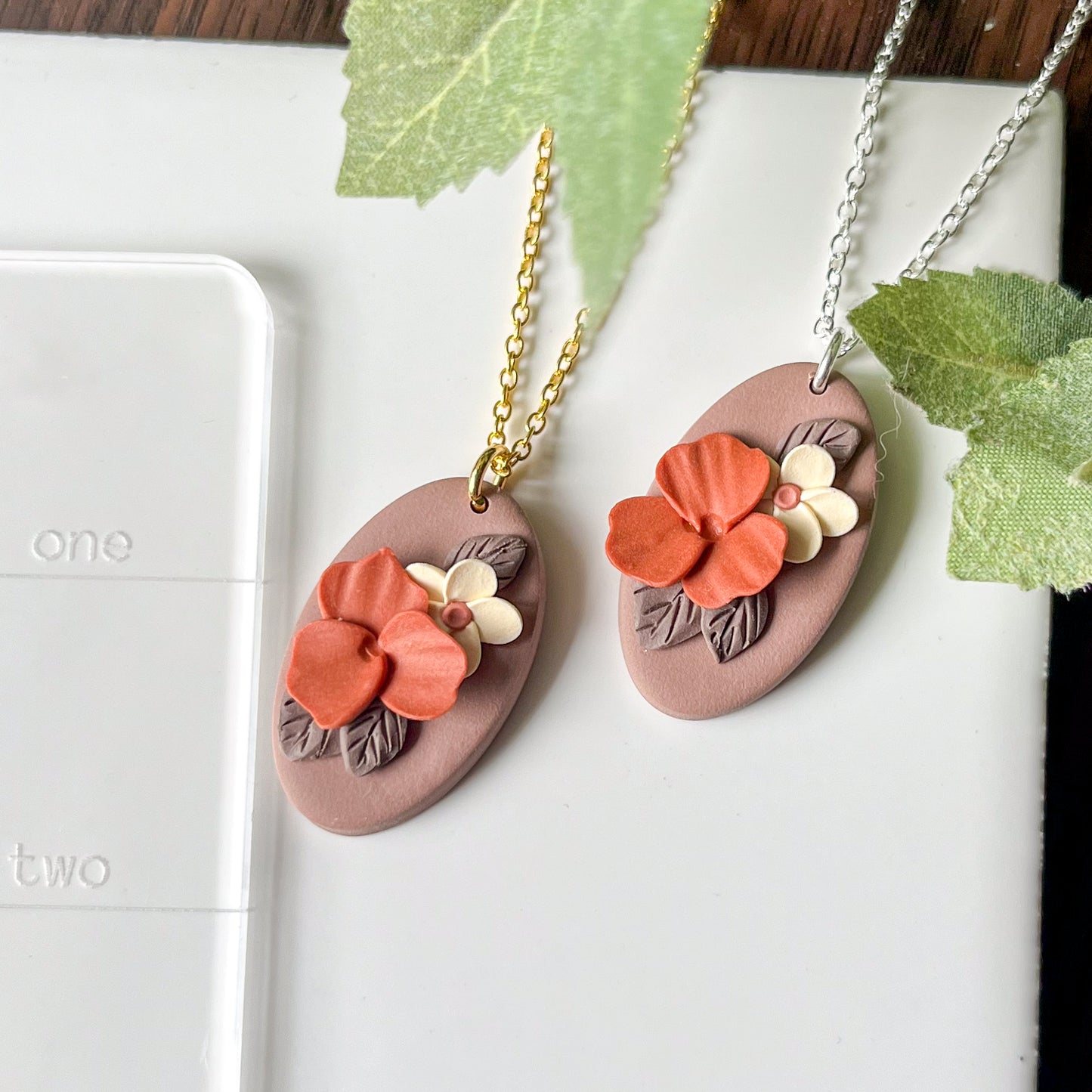 Fall bouquet necklace | 18" chain