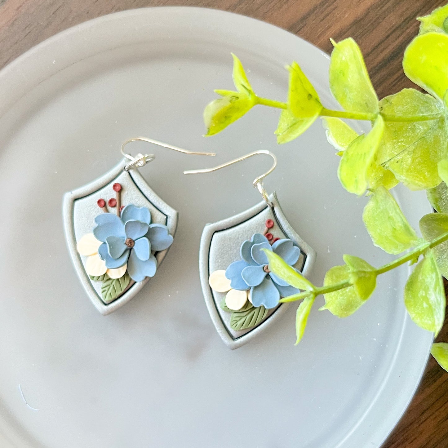 Shield earrings | sterling silver