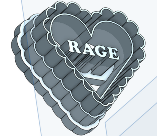 RAGE heart cutter | 1.2" / 31mm