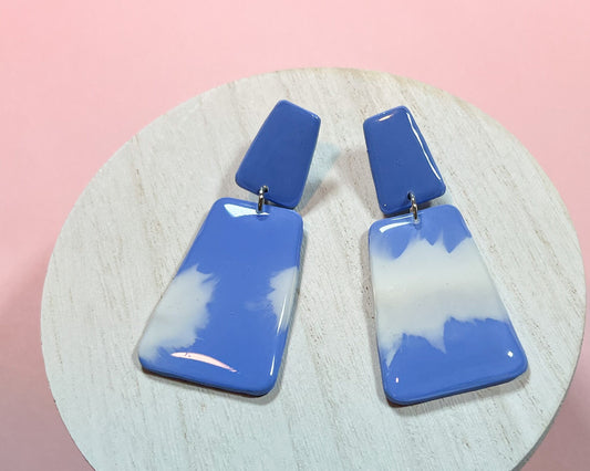 Large cloudy sky earrings | stainless steel